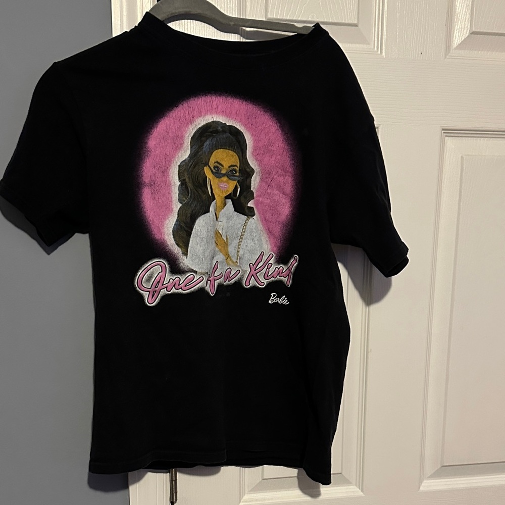 Barbie Black and Pink Kids T-Shirt